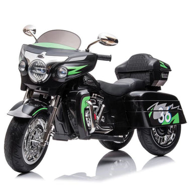 2025 3-Wheel Ride-On Motorcycle for Kids – Sleek Black Style with 12V Power (Pre-Order)