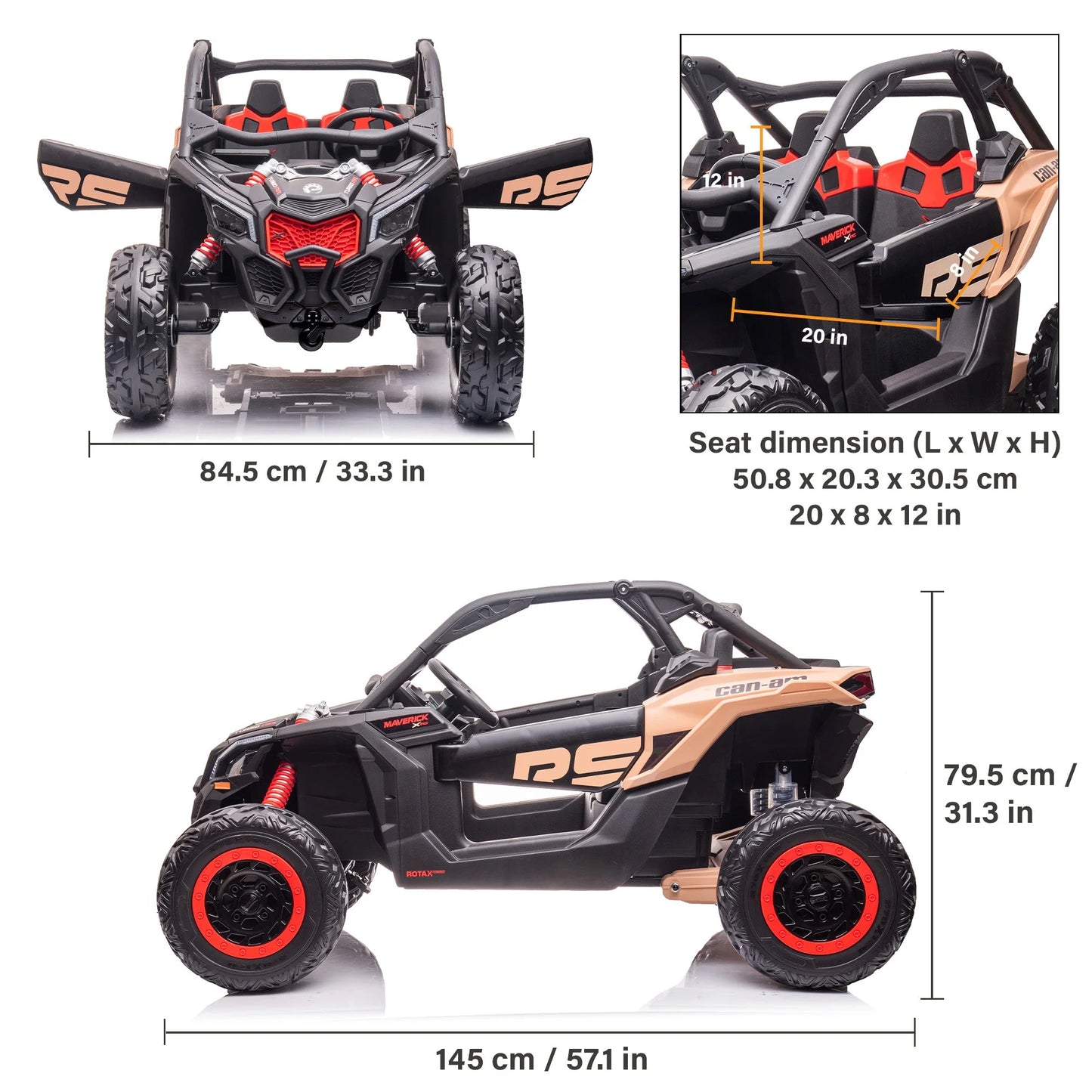 2025 Officially Licensed LX Performance Can-Am Maverick 48V (2x24V) 4WD Edition 2-Seater