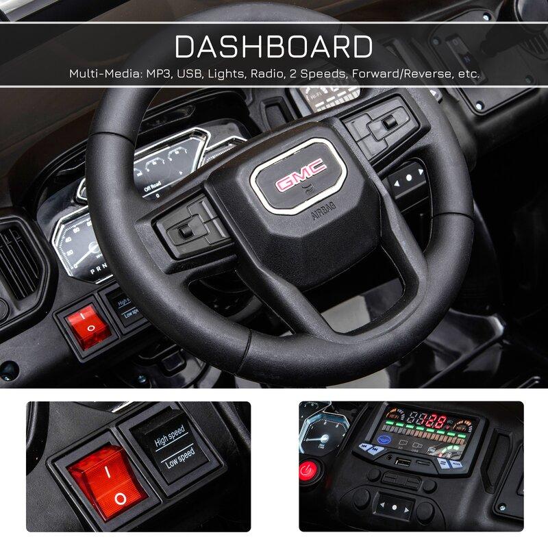 Best 2023 GMC Sierra 24V (2x12V) 2 Seater Kids Ride On Car 4x4 With Remote Contro - mrtoyscanada