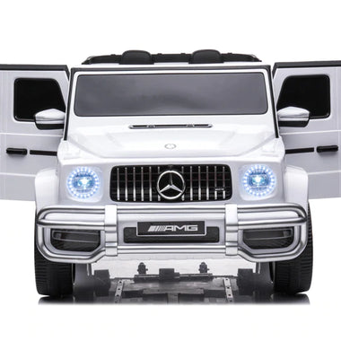 Best 24V Mercedes Benz AMG G63 G Wagon 2 Seater Kids Ride On Car With Remote Control White - mrtoyscanada