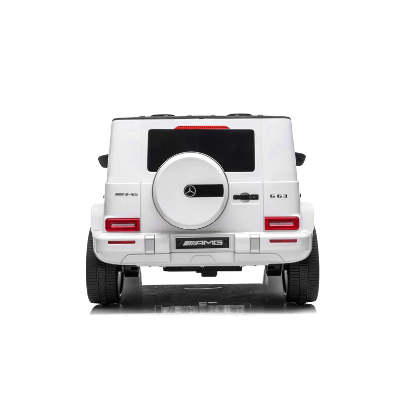 Best 24V Mercedes Benz AMG G63 G Wagon 2 Seater Kids Ride On Car With Remote Control White - mrtoyscanada
