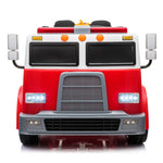 Best 12V Ride on Fire Truck 2 Seater Kids Ride On Car with Water Blaster and Remote Control - mrtoyscanada