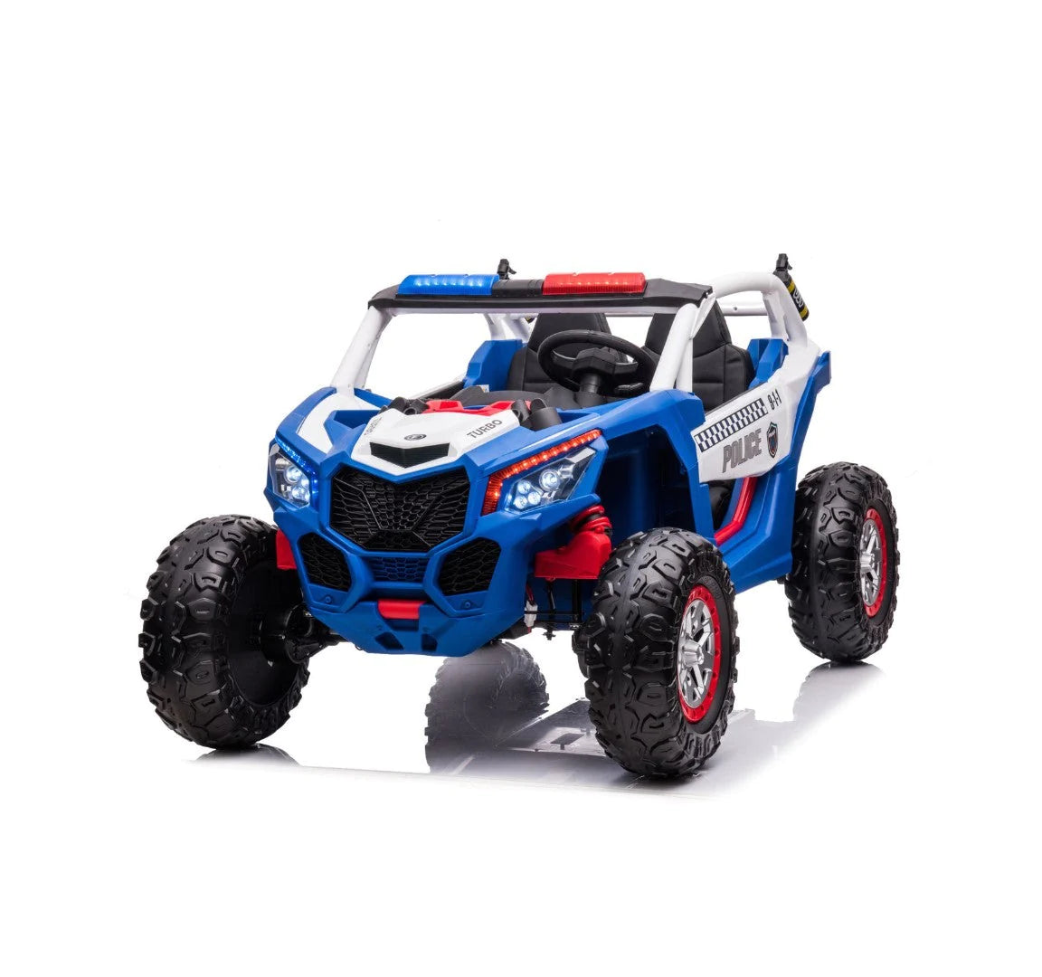 Best 2023 24V Police Dune Buggy 2 Seater Ride On Cars 4x4 With Remote Control - mrtoyscanada