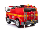 Best 12V Ride on Fire Truck 2 Seater Kids Ride On Car with Water Blaster and Remote Control - mrtoyscanada