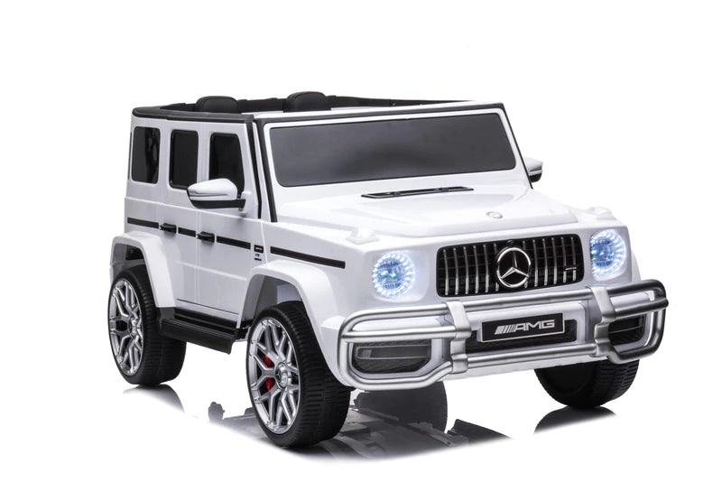 Best 24V Mercedes Benz AMG G63 G Wagon 2 Seater Kids Ride On Car With Remote Control White - mrtoyscanada