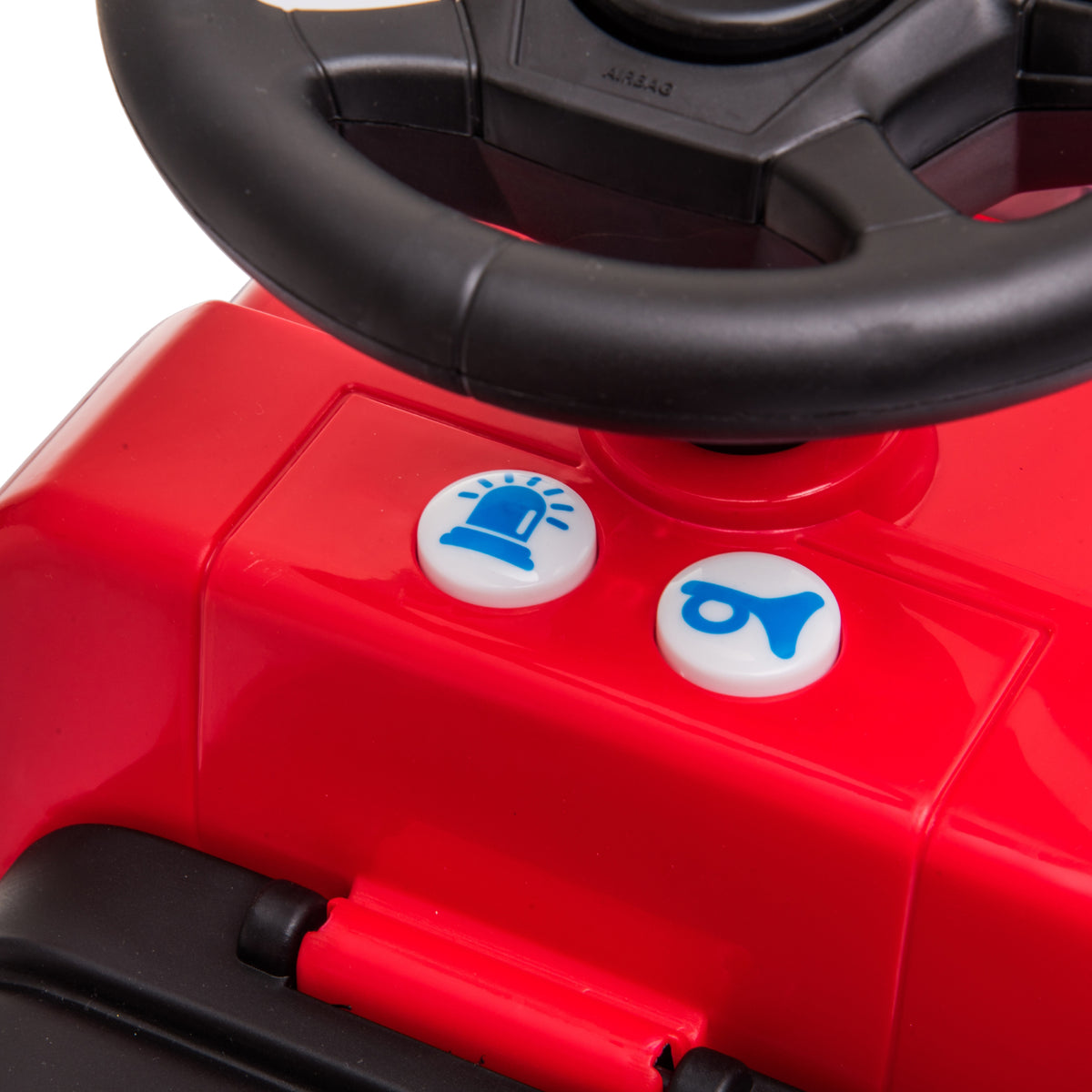 Push Mercedes Antos Fire Truck Foot-to-Floor Ride-On for Kids