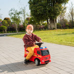 Push Mercedes Antos Fire Truck Foot-to-Floor Ride-On for Kids