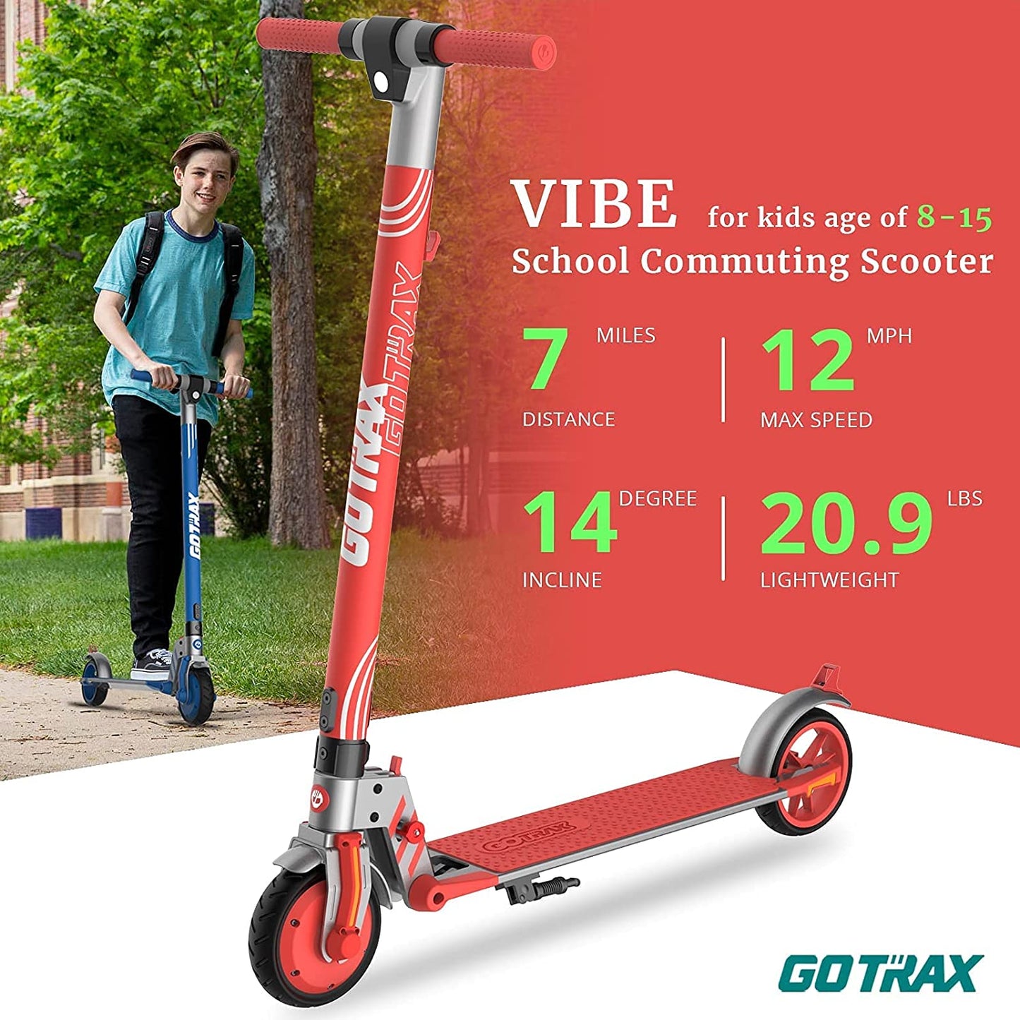 Best Gotrax Vibe Electric Scooter, 36V Cruise Control and Foldable Electric Scooters Teens for Ages 12+ - mrtoyscanada