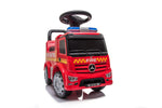 Push Mercedes Antos Fire Truck Foot-to-Floor Ride-On for Kids