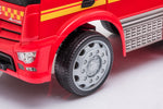 Push Mercedes Antos Fire Truck Foot-to-Floor Ride-On for Kids