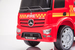 Push Mercedes Antos Fire Truck Foot-to-Floor Ride-On for Kids