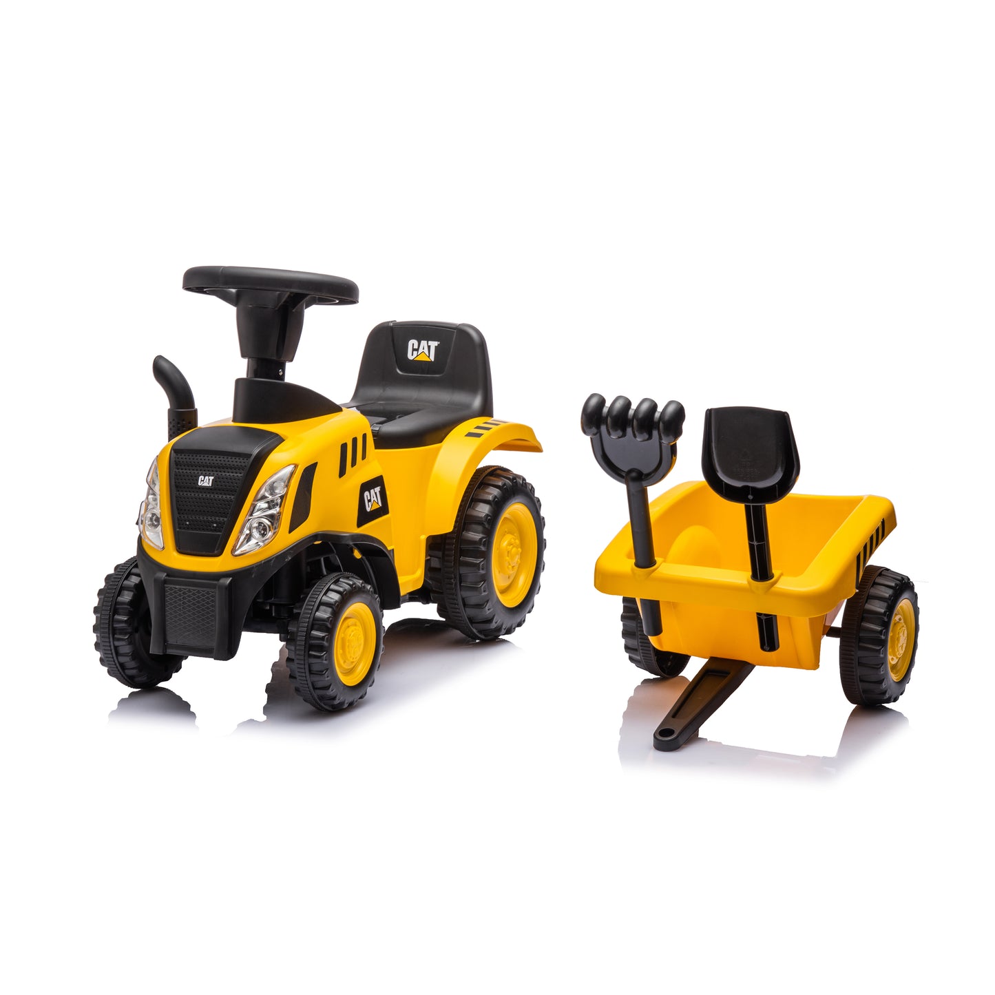 Licensed CAT Holland T7 Tractor Foot-to-Floor Ride-On for Kids