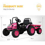 2025 6V Kids Ride-On Electric Tractor with Trailer – Parent Remote Included