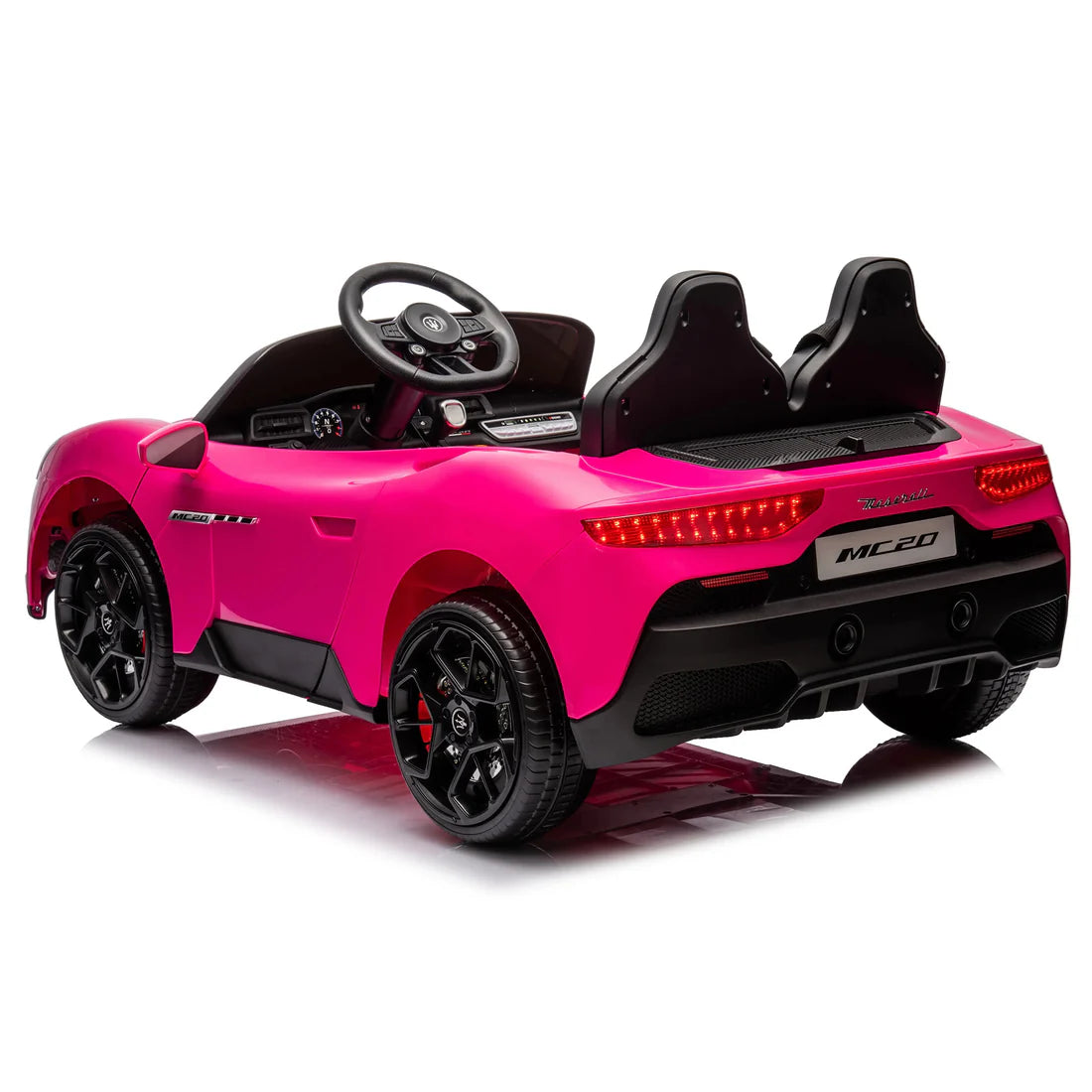 Licensed Maserati MC20 S315 24V 4x4 Two Seater Ride On Car Leather Seat Rubber Wheel Pink