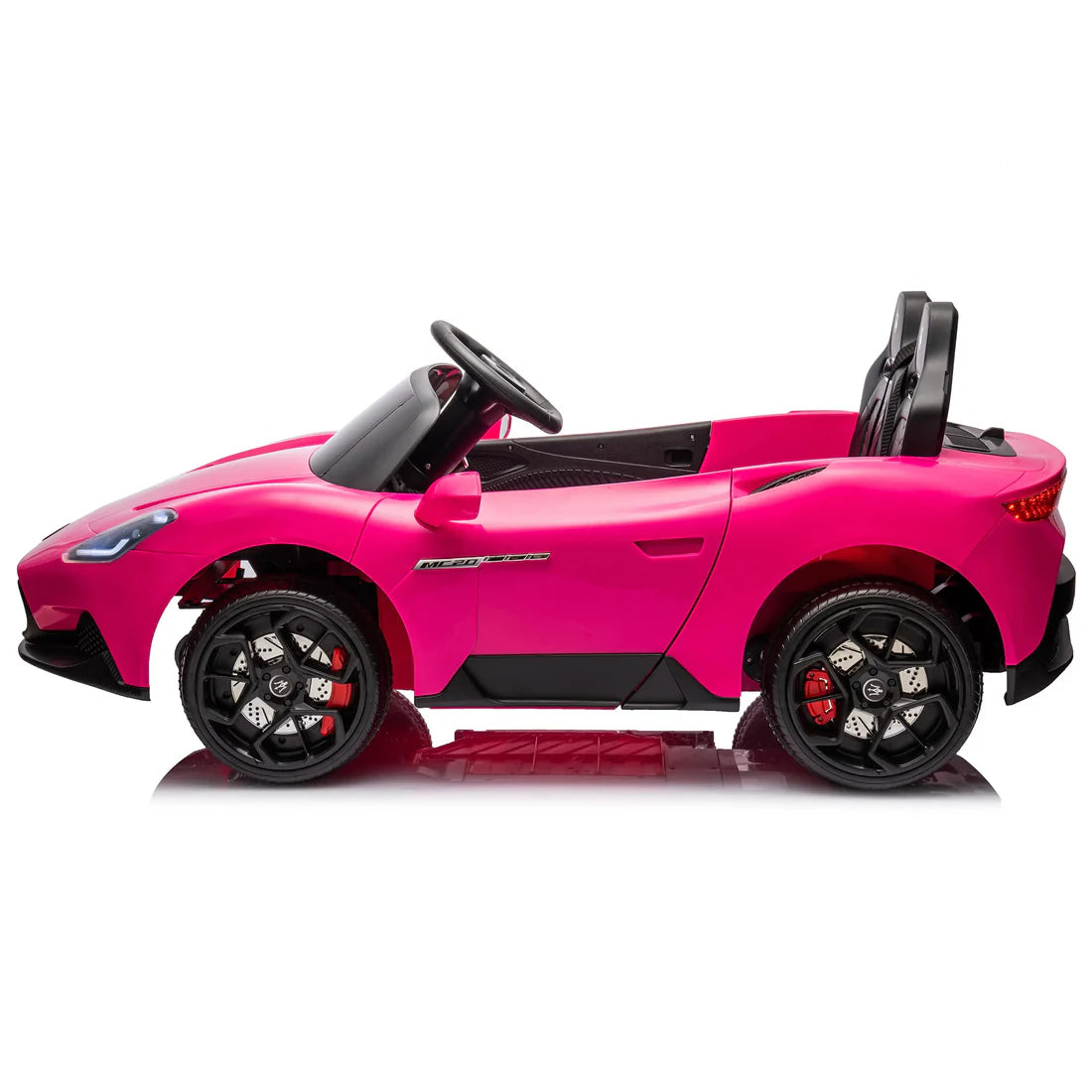 Licensed Maserati MC20 S315 24V 4x4 Two Seater Ride On Car Leather Seat Rubber Wheel Pink