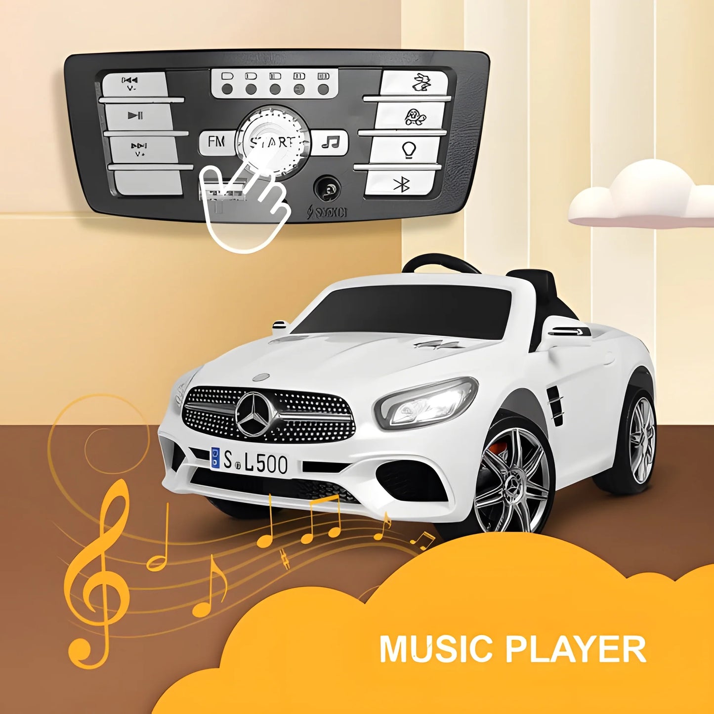 Mercedes-Benz SL500 12V Kids Ride-On Car – Uenjoy