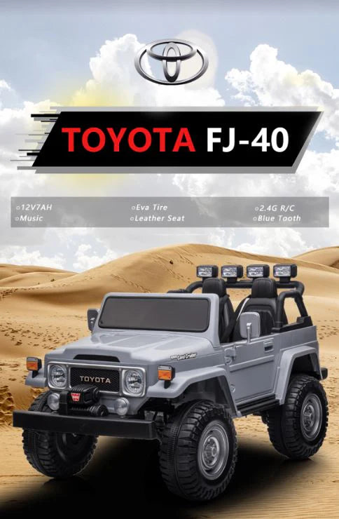 2025 Toyota FJ-40 24V Tow Seater 4x4 Ride on Cars with Remote Control