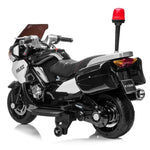 24V Police Officer Ride-On Motorcycle w/ Removable Stabilizing Wheels, SD, USB