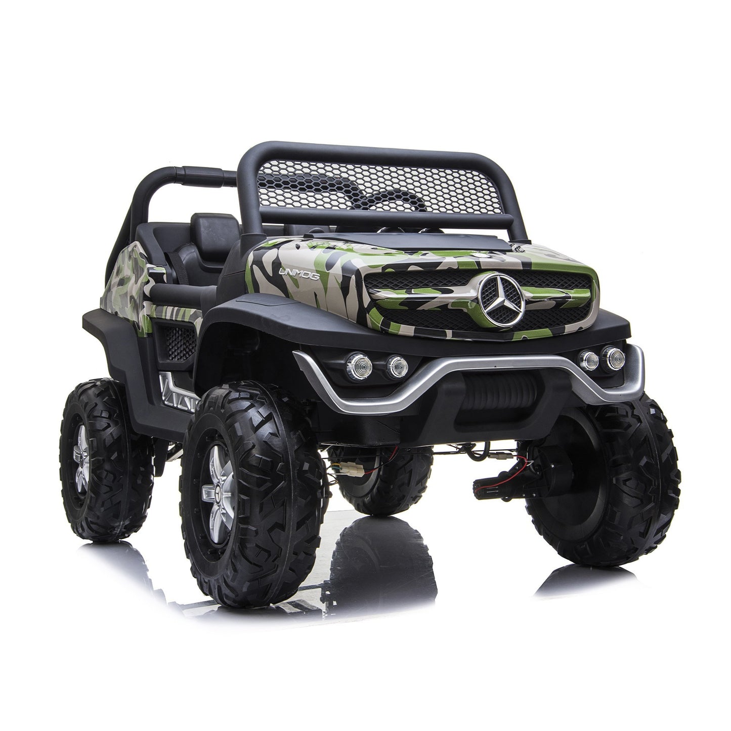 Best KIDS ELECTRIC CARS 24V MERCEDES BENZ UNIMOG 2 SEATER WITH REMOTE CONTROL POWER WHEELS JEEP - mrtoyscanada