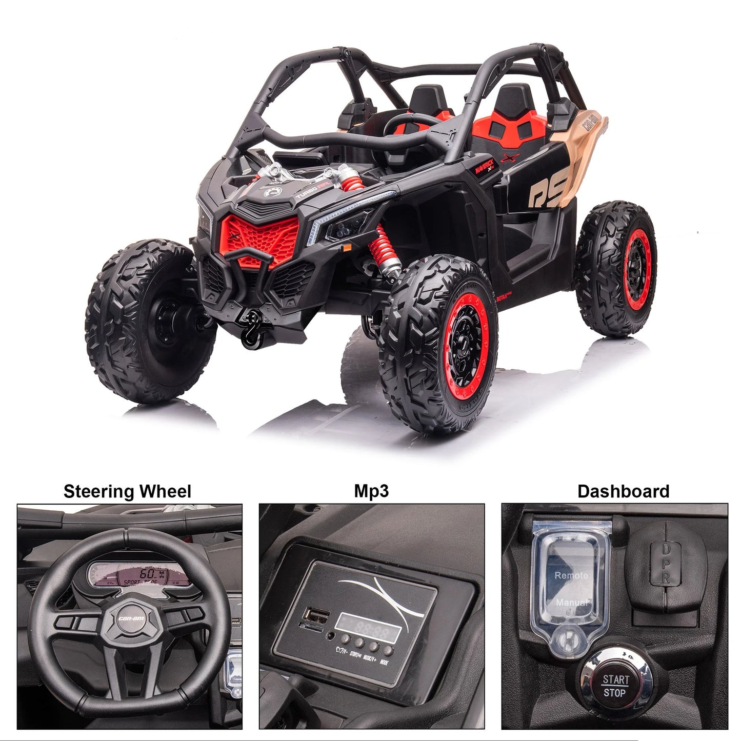 Best Officially Licensed LX Performance Can-Am Maverick 48V (2x24V) 4WD Edition 2-Seater - mrtoyscanada