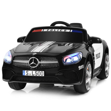 Best 2023 12V Mercedes-Benz SL500 Kids Ride On Police Car with LED Siren Lights with Remote Control - mrtoyscanada