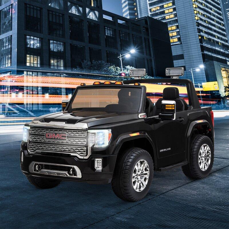 Best 2023 GMC Sierra 24V (2x12V) 2 Seater Kids Ride On Car 4x4 With Remote Contro - mrtoyscanada