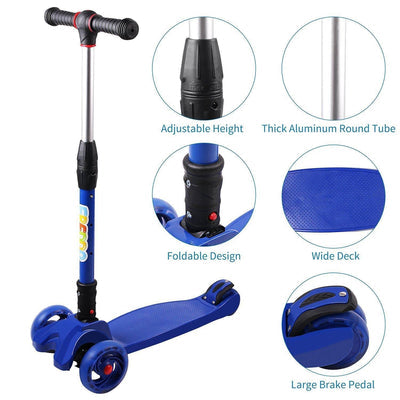 Best Copy of 3 Wheels Kick Scooter Blue - mrtoyscanada