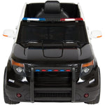 Best 12V Kids Ride On Police Cruiser SUV with Remote Control and LED Siren Lights, Microphone - mrtoyscanada