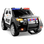 Best 12V Kids Ride On Police Cruiser SUV with Remote Control and LED Siren Lights, Microphone - mrtoyscanada